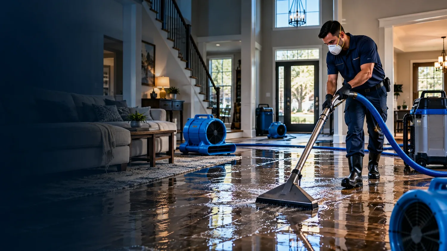 Burst Pipe Water Removal in DeSoto TX